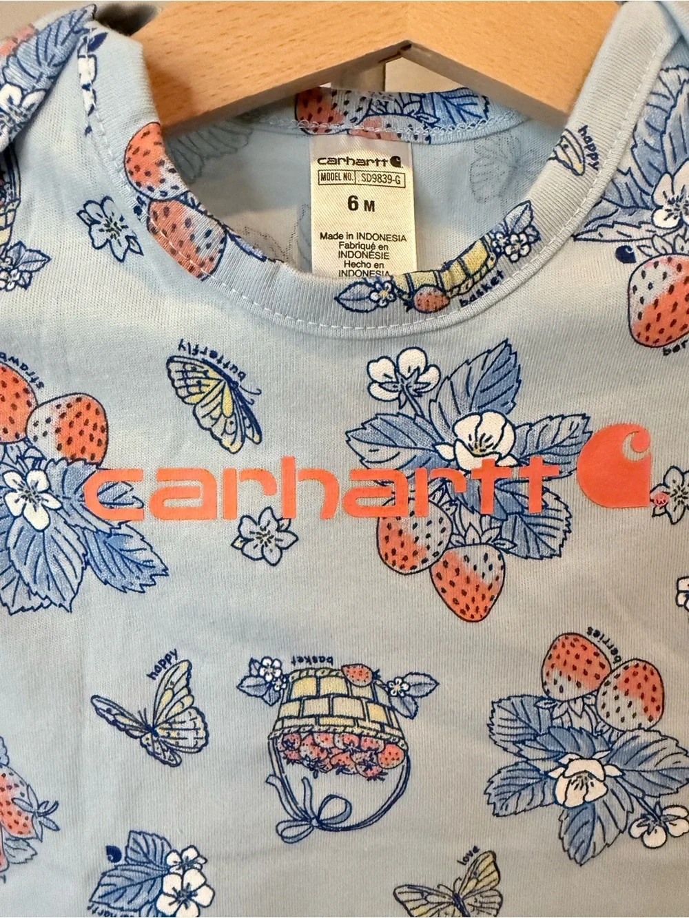 NWT Carhartt bundle of two girls size 6 months short sleeve onesies